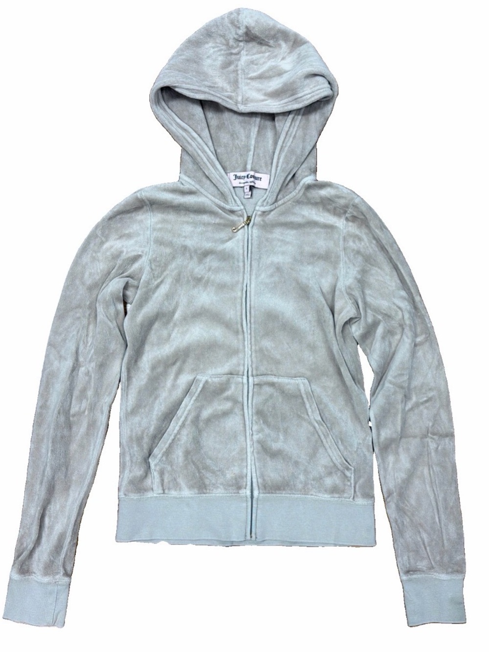 Vintage Juicy Couture Zip Up Hoodie Sweater Size Small Taupe